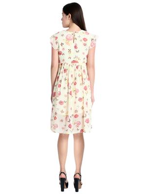 ruffle sleeved floral a-line dress - 16025249 - Standard Image - 3