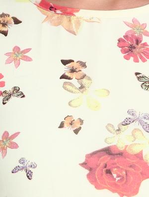 ruffle sleeved floral a-line dress - 16025249 - Standard Image - 4