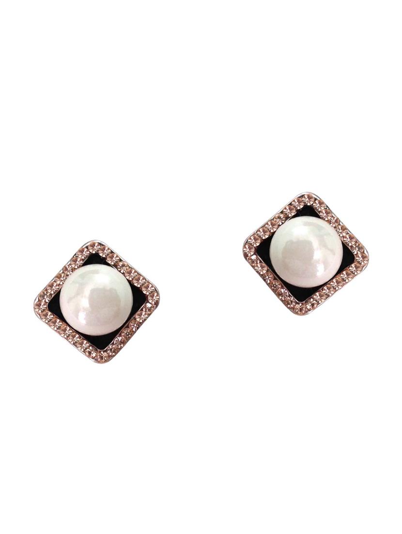 white metal studs earring - 16025900 - Zoom Image - 1