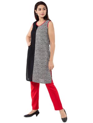 printed straight kurta - 16027024 - Standard Image - 2