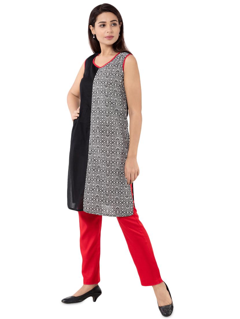 printed straight kurta - 16027024 - Zoom Image - 2