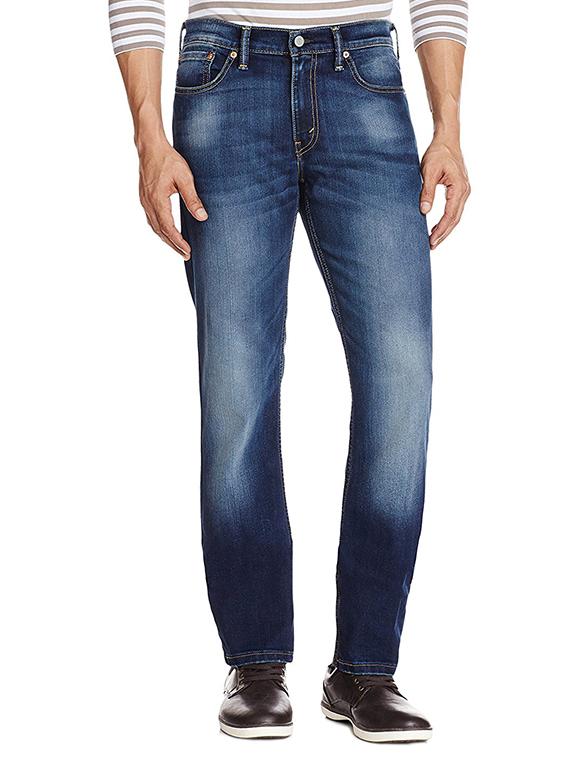 blue cotton heavy washed jeans - 16027752 - Zoom Image - 1
