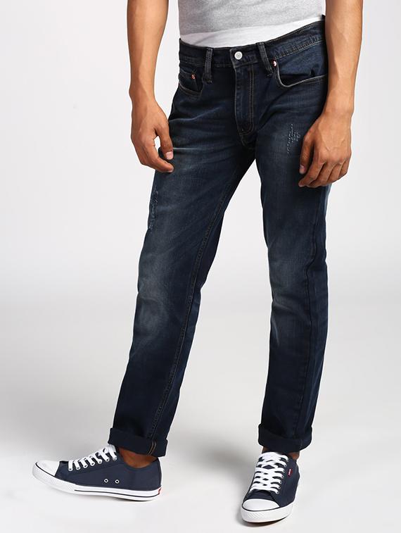 blue cotton heavy washed jeans - 16027773 - Zoom Image - 1