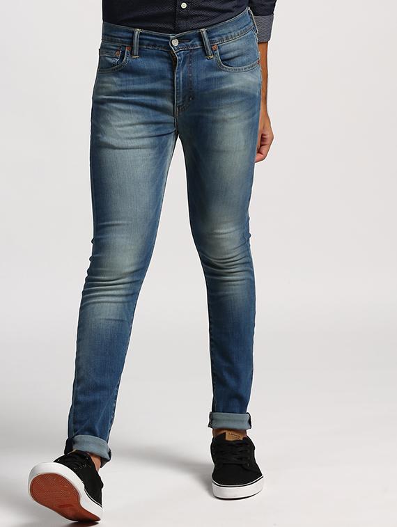 blue heavy washed jeans - 16027864 - Zoom Image - 1