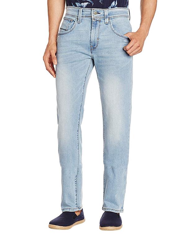 blue cotton light washed jeans - 16027880 - Zoom Image - 1