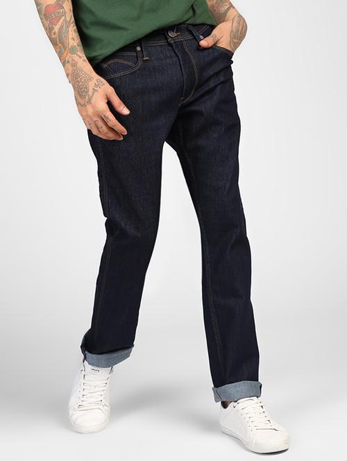 blue cotton plain jeans - 16027934 - Standard Image - 1