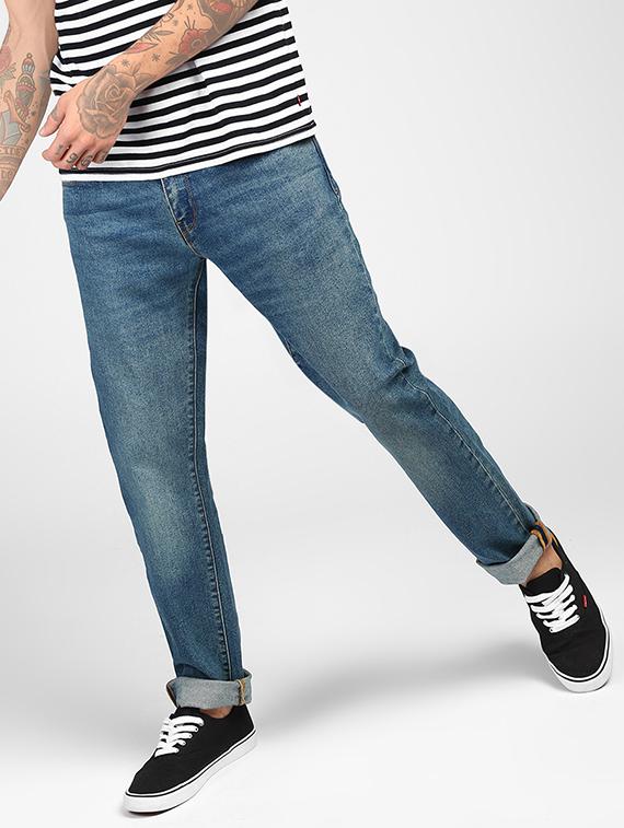 blue cotton light washed jeans - 16027936 - Zoom Image - 1