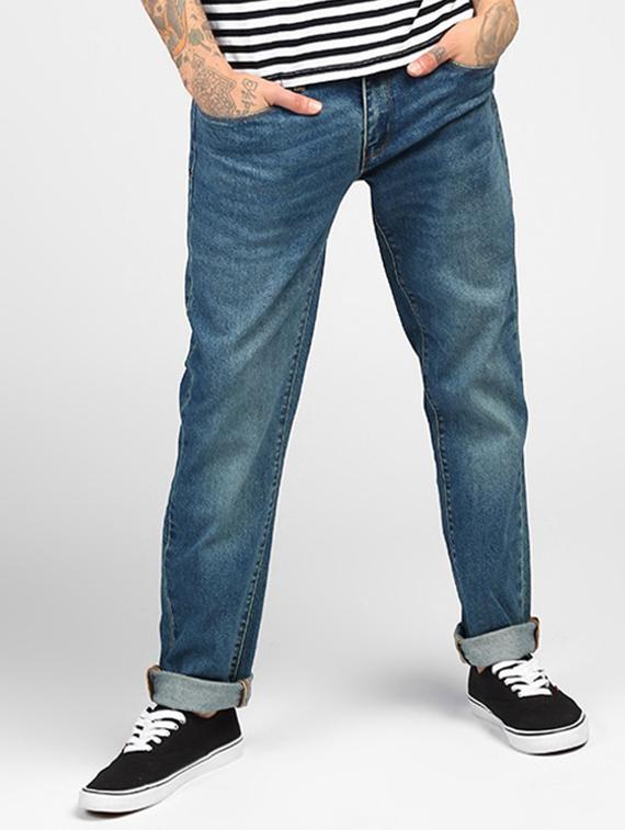 blue cotton light washed jeans - 16027938 - Zoom Image - 1
