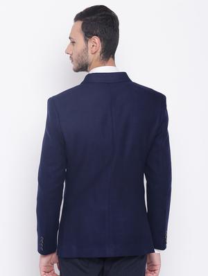 blue single breasted formal blazer - 16028771 - Standard Image - 3
