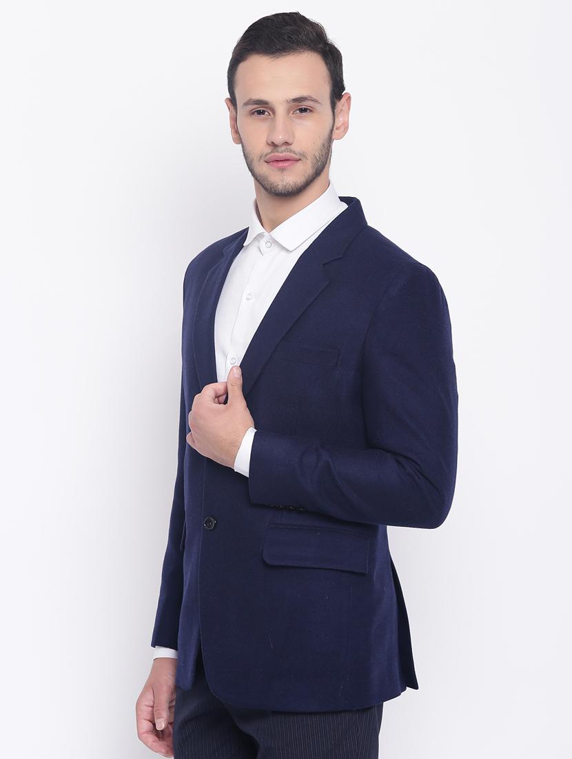 blue single breasted formal blazer - 16028771 - Zoom Image - 2