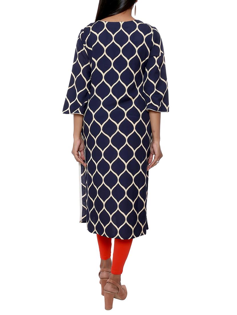 embroidered straight kurta - 16029118 - Zoom Image - 3