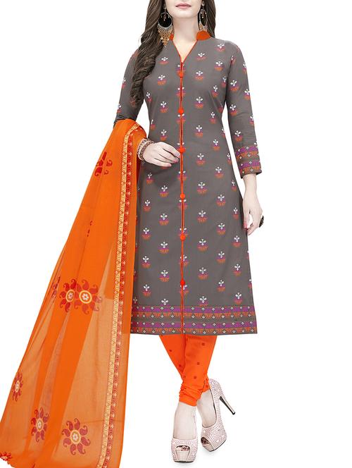 printed unstitched suit - 16029290 - Standard Image - 1