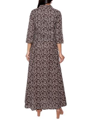 button detail maxi dress - 16029367 - Standard Image - 3