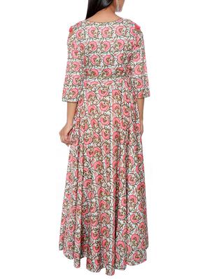 cold shoulder floral maxi dress - 16029370 - Standard Image - 3