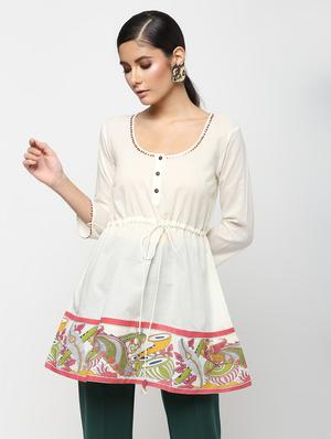kalamkari a-line kurti - 16029415 - Standard Image - 2