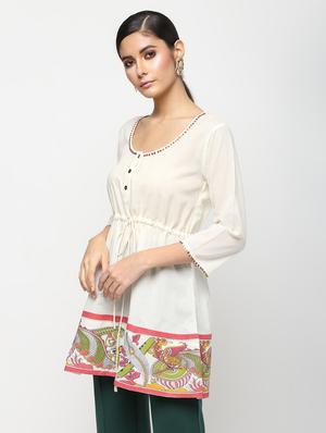 kalamkari a-line kurti - 16029415 - Standard Image - 3