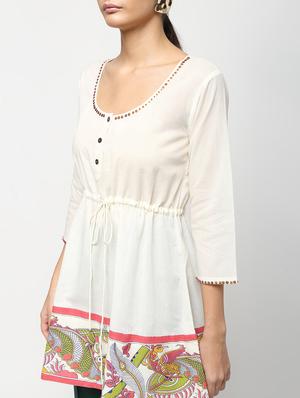 kalamkari a-line kurti - 16029415 - Standard Image - 5