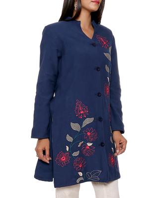 floral embroidered ethnic jacket - 16029432 - Standard Image - 2