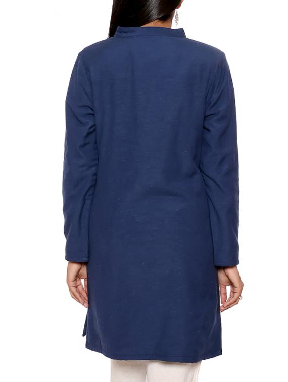 floral embroidered ethnic jacket - 16029432 - Zoom Image - 3