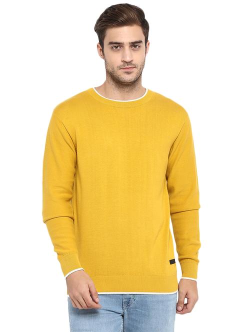 yellow cotton pullover - 16029480 - Standard Image - 1
