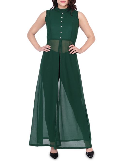 tie back button detail tunic - 16029776 - Standard Image - 1