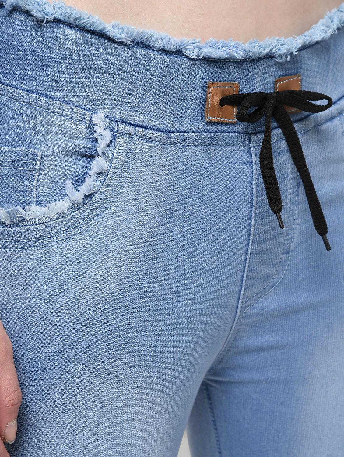 frayed detail side taped jogger - 16029786 - Zoom Image - 6