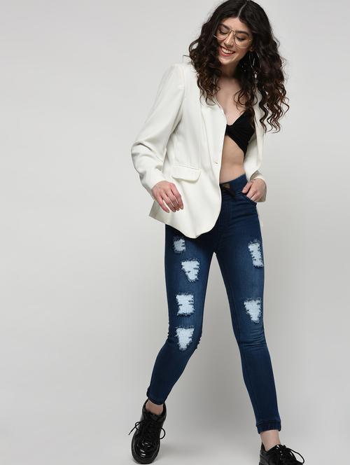 distressed drawstring jogger - 16029788 - Very Small Image - 1