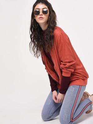 frayed detail side taped jeans - 16029801 - Standard Image - 4