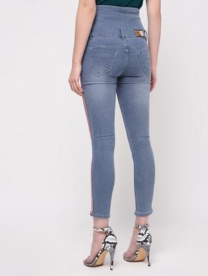 side taped distressed jeans - 16029812 - Standard Image - 4