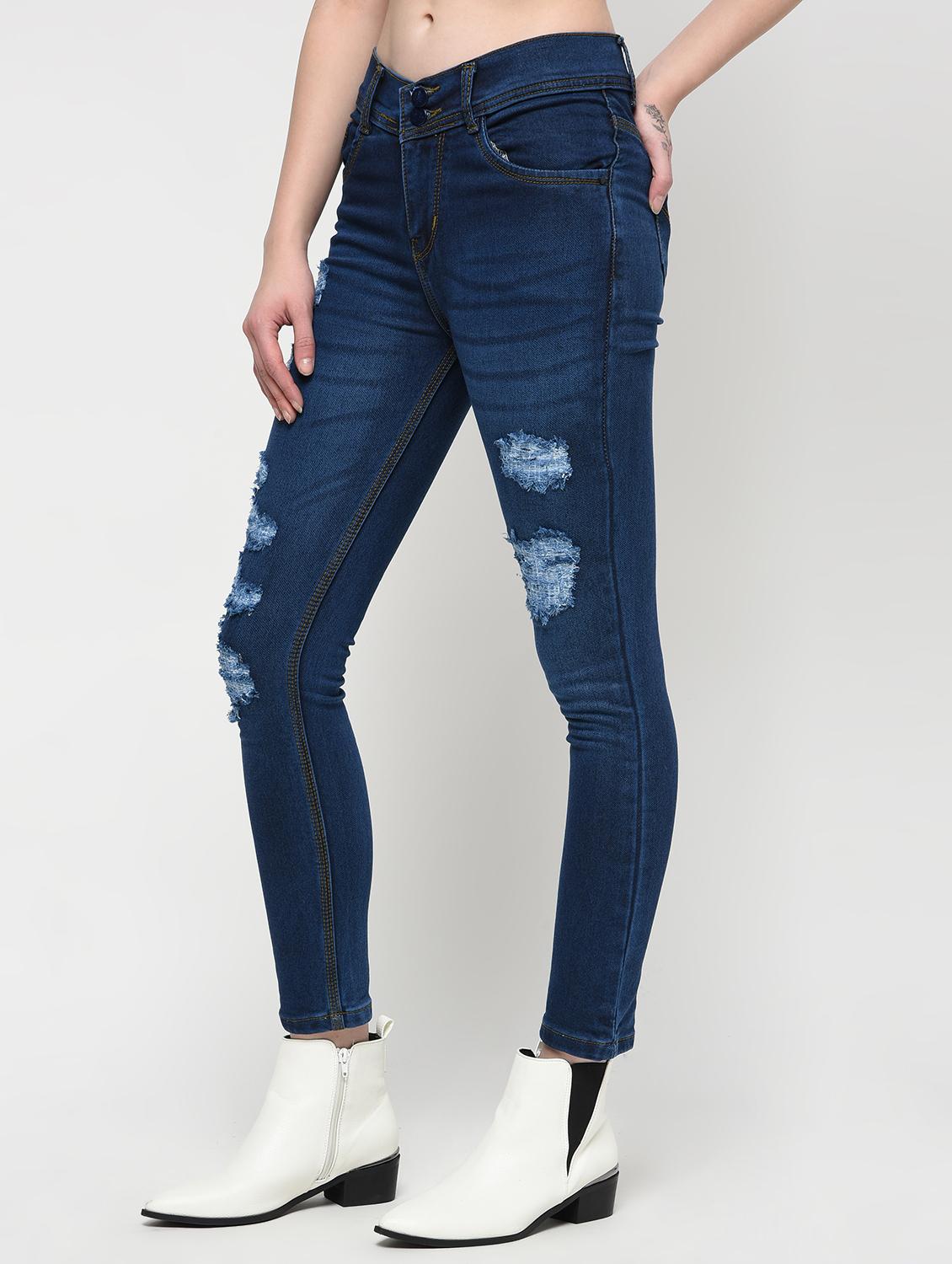 stone washed distressed jeans - 16029813 - Zoom Image - 2