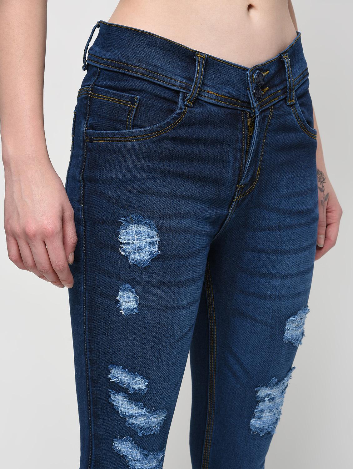 stone washed distressed jeans - 16029813 - Zoom Image - 5