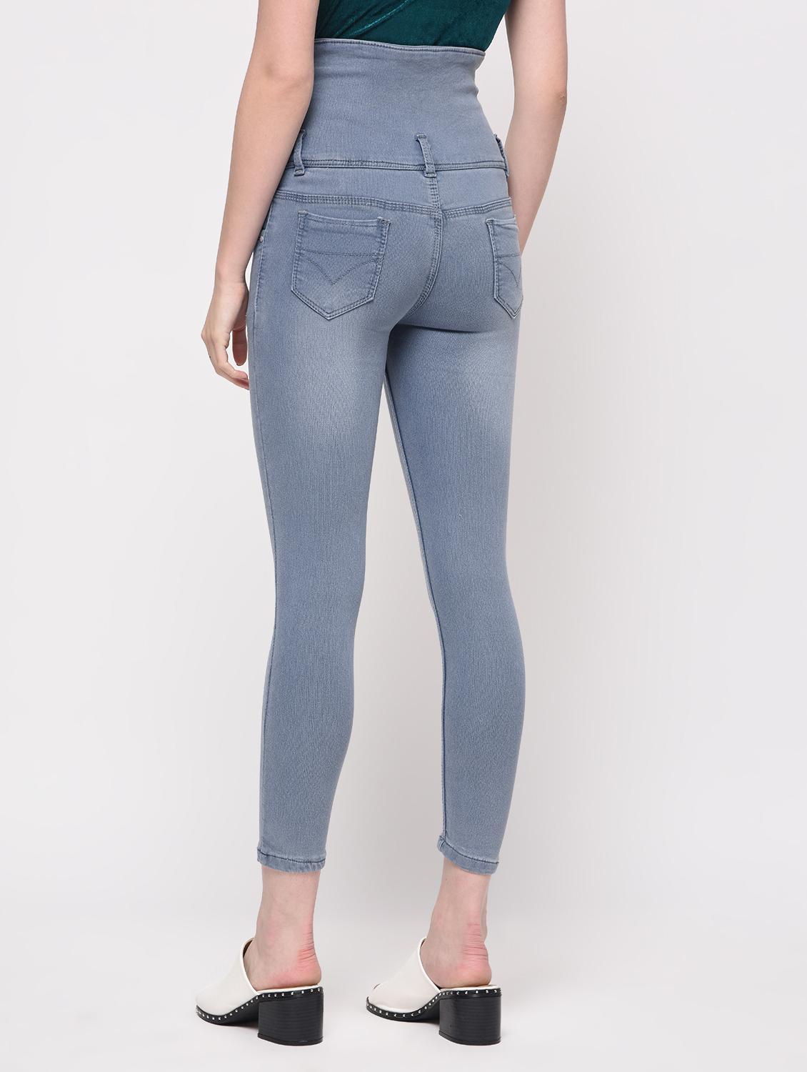 high rise distressed crop jeans - 16029816 - Zoom Image - 4