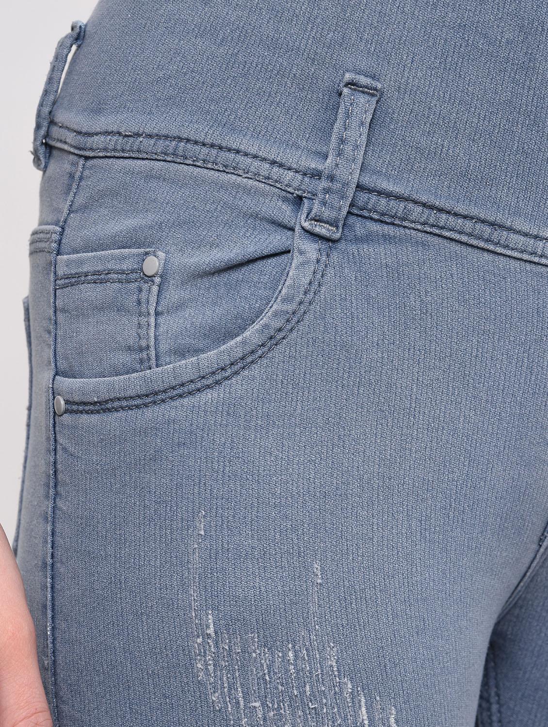 high rise distressed crop jeans - 16029816 - Zoom Image - 6