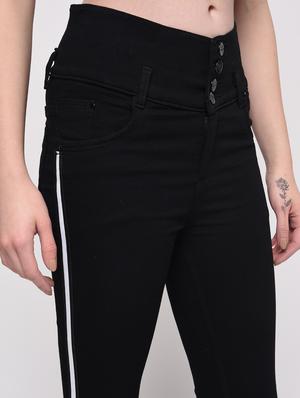 side taped high rise jeans - 16029817 - Standard Image - 5