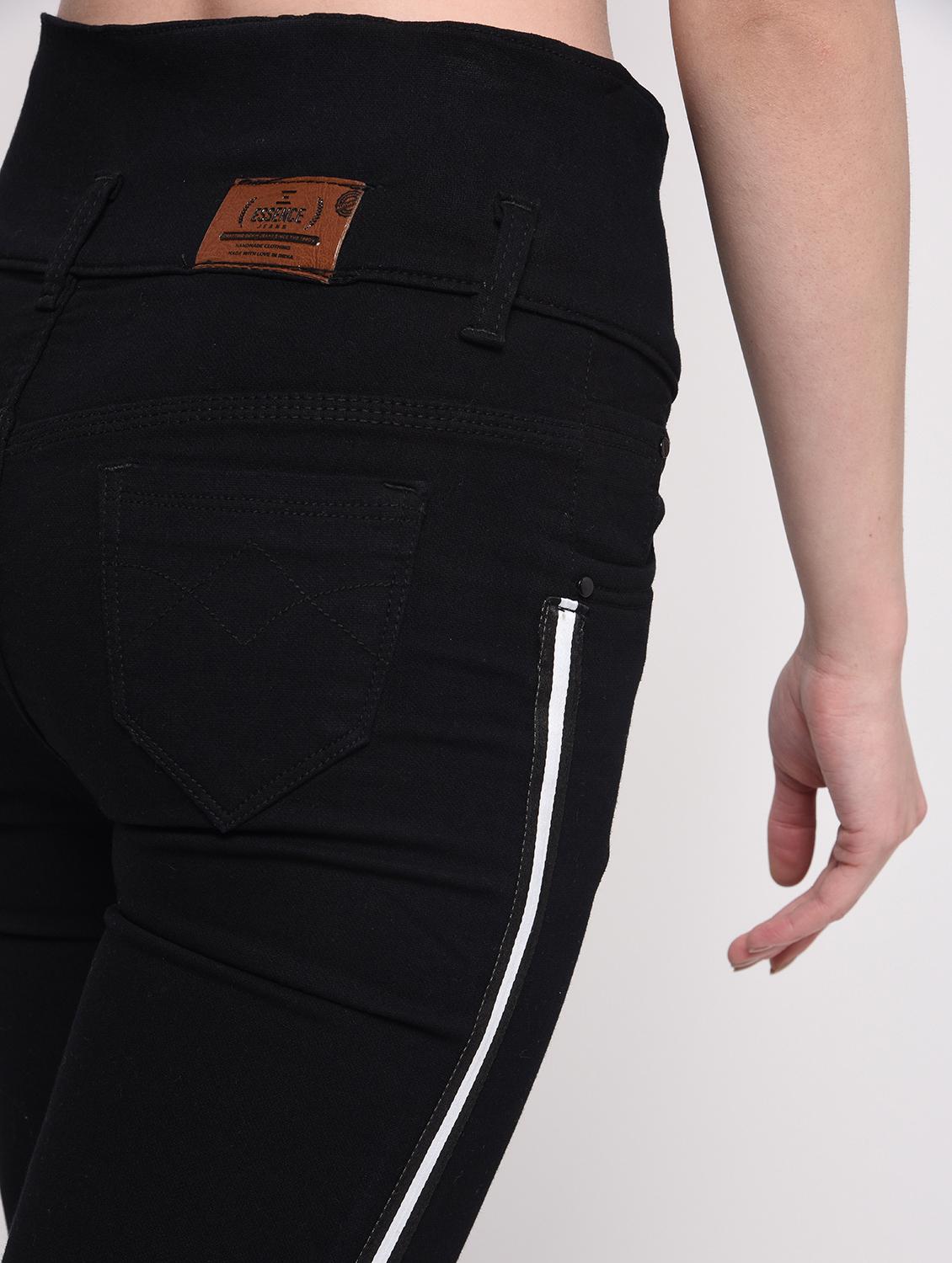 side taped high rise jeans - 16029817 - Zoom Image - 6