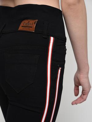 side taped high rise jeans - 16029821 - Standard Image - 6