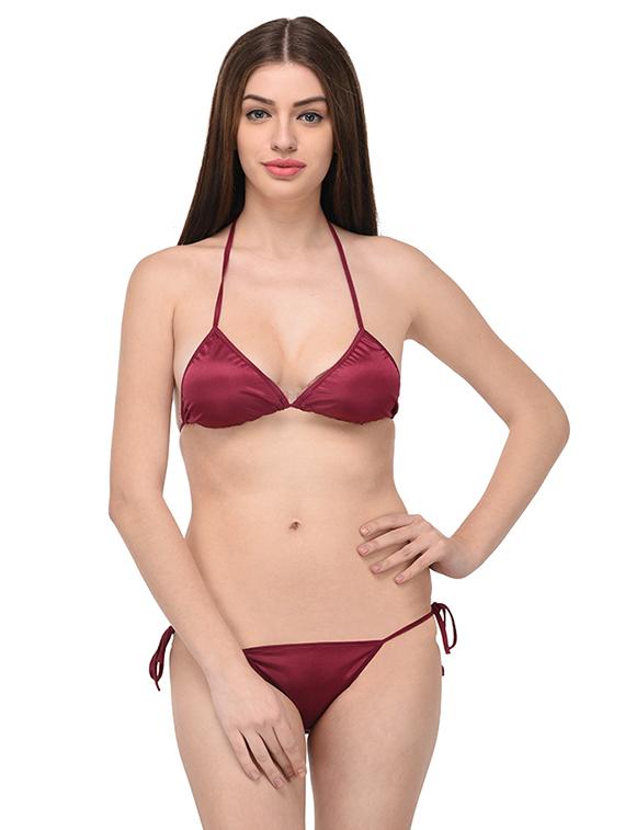 tie knot detail nightwear set - 16030459 - Zoom Image - 4