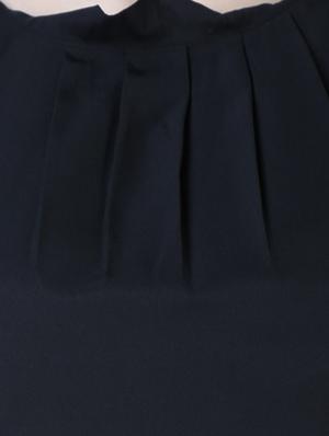 pleated neck chevron fit & flare kurta - 16030621 - Standard Image - 4