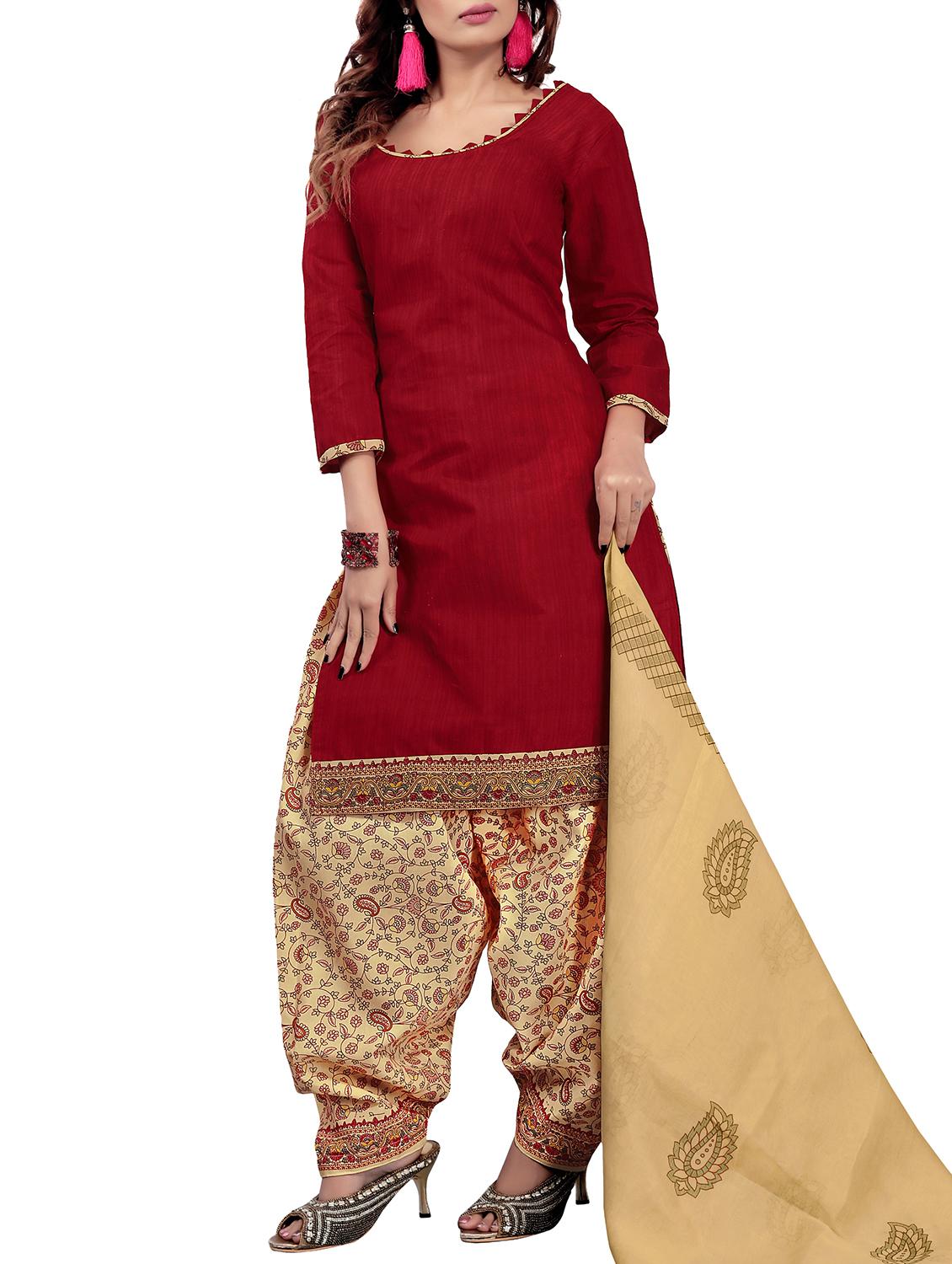 Printed salwar unstitched suit - 16039497 - Zoom Image - 1