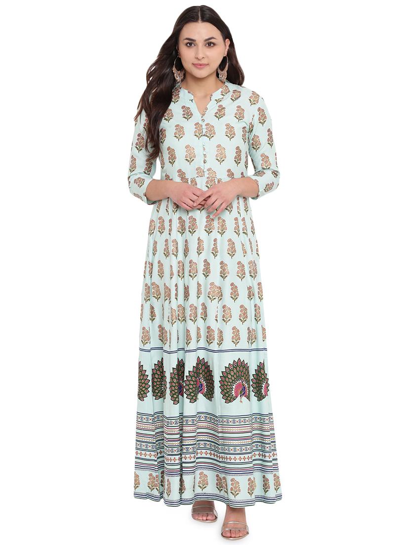 printed anarkali ethnic dress - 16039893 - Zoom Image - 1