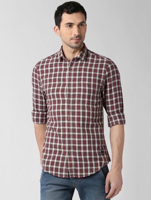 red printed casual shirt - 16040232 - Standard Image - 1