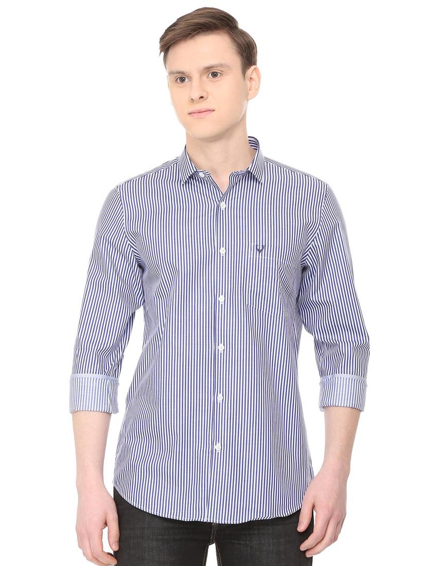 blue cotton casual shirt - 16040245 - Zoom Image - 1