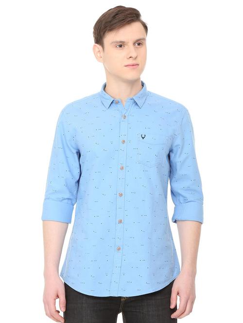 blue cotton casual shirt - 16040249 - Standard Image - 1