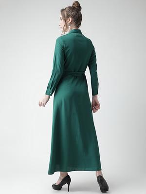 lace trim button up maxi dress - 16041175 - Standard Image - 3