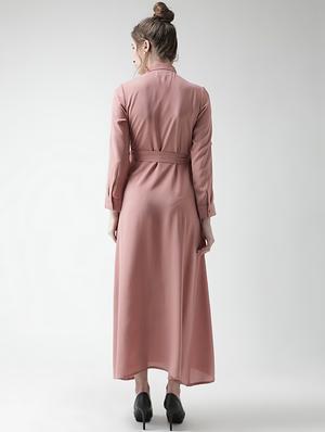 lace trim button up maxi dress - 16041176 - Standard Image - 3