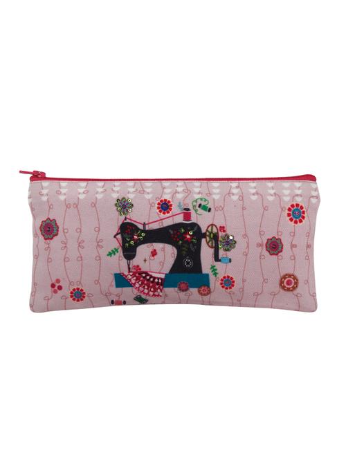 pink canvas regular clutch - 16041598 - Standard Image - 1