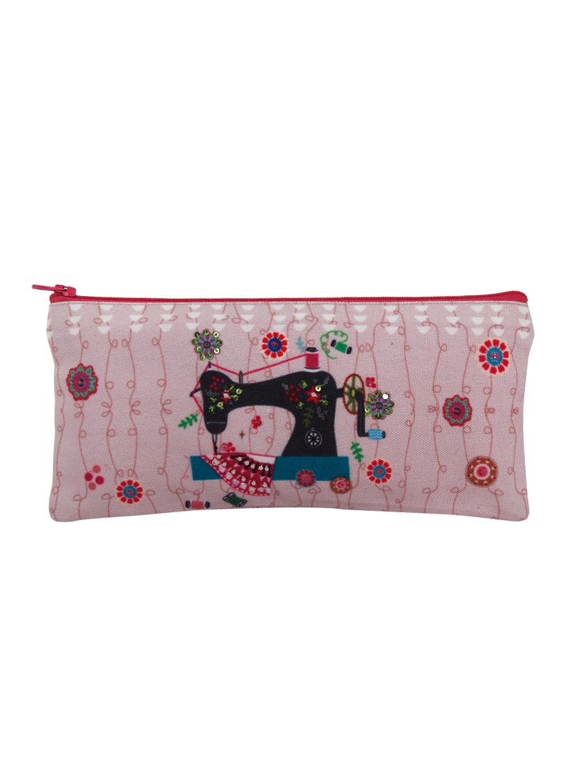 pink canvas regular clutch - 16041598 - Zoom Image - 1