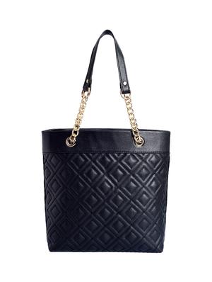 black leatherette (pu) regular handbag - 16042424 - Standard Image - 2
