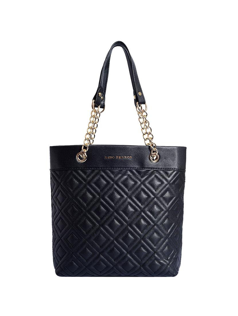 black leatherette (pu) regular handbag - 16042424 - Zoom Image - 1