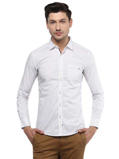 white printed casual shirt - 16043315 - Standard Image - 1